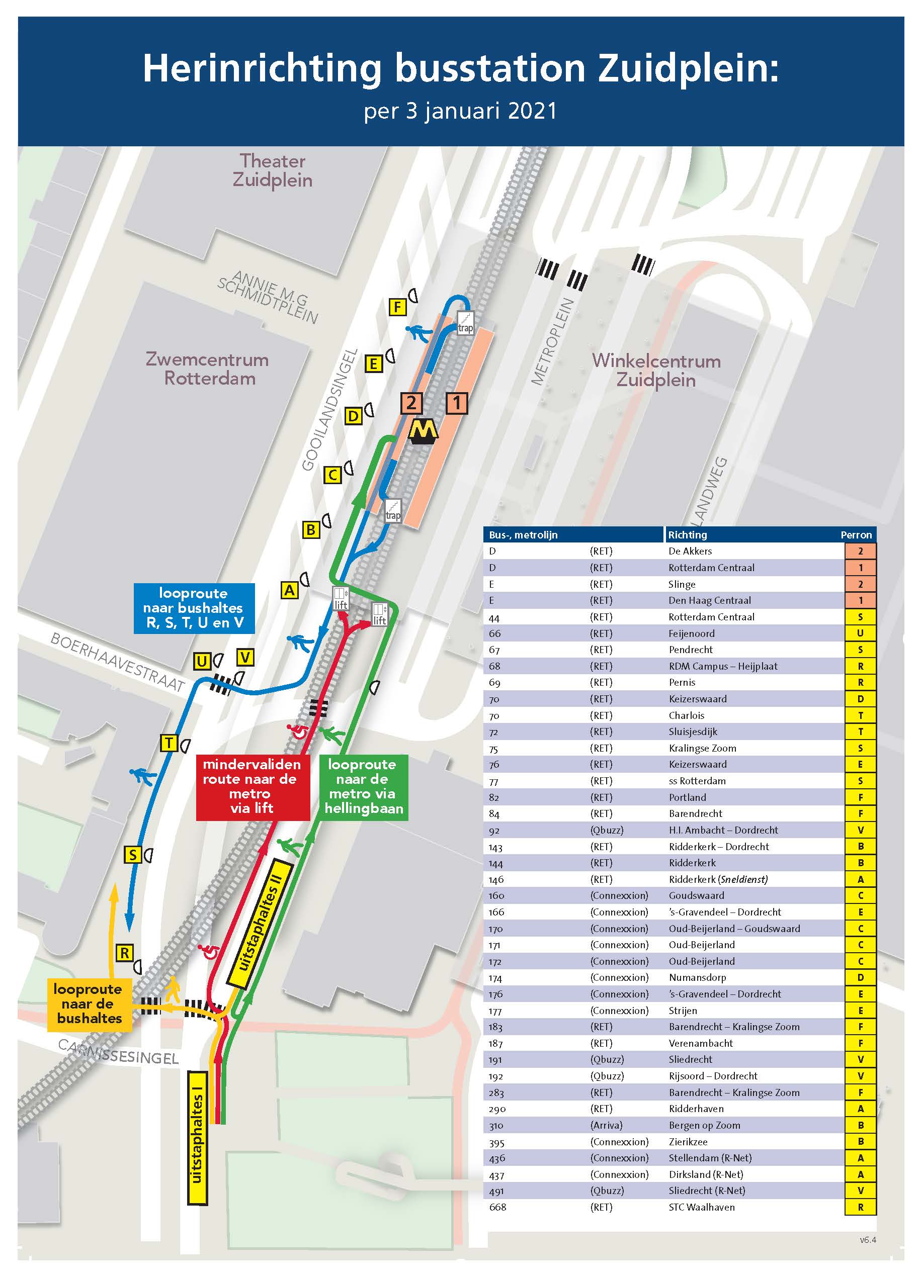 plattegrond Zuidplein herinrichting
