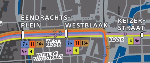 Centrumkaart RET Nachtbus